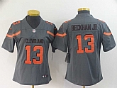 Women Nike Browns 13 Odell Beckham Jr Gray Inverted Legend Limited Jersey,baseball caps,new era cap wholesale,wholesale hats